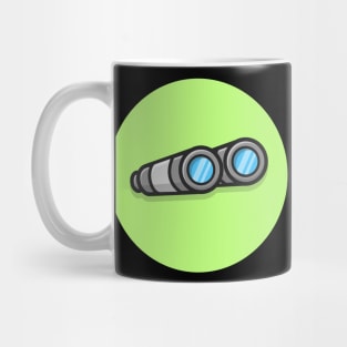 Binocular Cartoon Vector Icon Illustration Mug